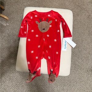 Carter's Festive Red Reindeer Footie